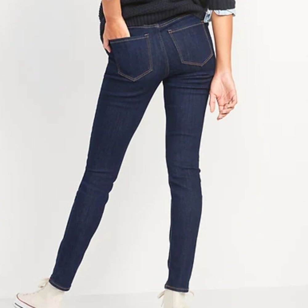 Old Navy Adjustable Waist Wow Super Skinny Jeggings 18 Tall Dark Wash